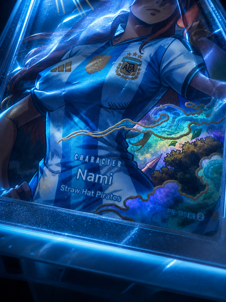 No.00189 Nami One Piece 1/1 Custom Art By Wiz Argentina  World Cup Edition