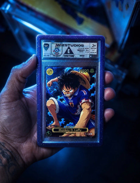 No.000190 Monkey D.Luffy  One Piece 1/1 Art by Wiz Custom Japan World Cup Edition Card