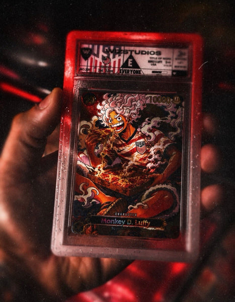 No.00200 Monkey D.Luffy  gear 5 One Piece 1/1 Art by Wiz Custom USA World Cup Edition Card