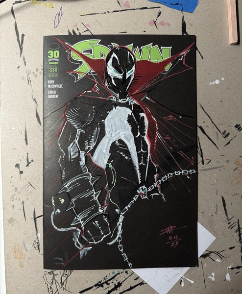 Comic Cover Spawn 30th anniversary  Sketch Art By Wiz 1/1 - Walter Ivan Zamora 