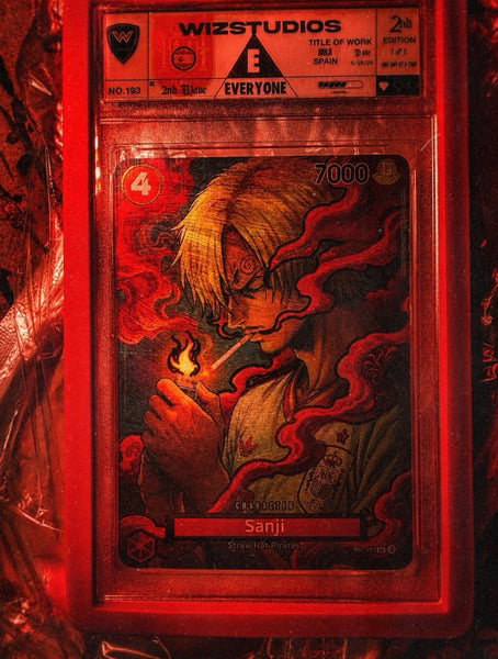 No.00193 Sanji One Piece 1/1 Art By Wiz Spain World Cup Edition Custom Card