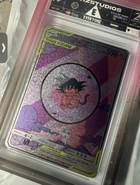 No.00150 Bubble Goku Tag Team Mew 1/1 Art by Wiz Custom  Card