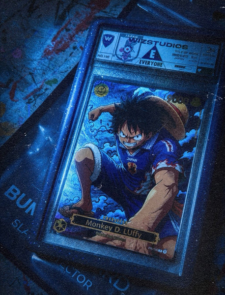 No.000190 Monkey D.Luffy  One Piece 1/1 Art by Wiz Custom Japan World Cup Edition Card