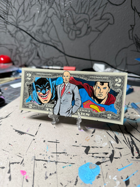 18/50 Lex Luthor  Batman And Superman Classic Bill $2 Art By Wiz 1/1