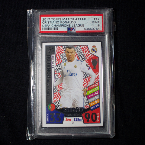 2017 Cristiano Ronaldo TOPPS Match Attax PSA 9