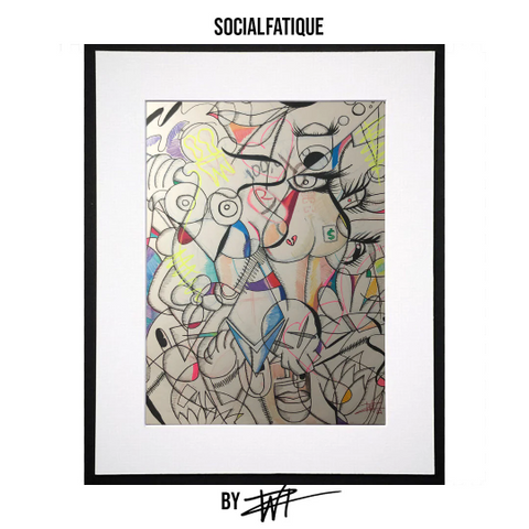 Social Fatigue Art by WIZ 1 of 1 - Walter Ivan Zamora 