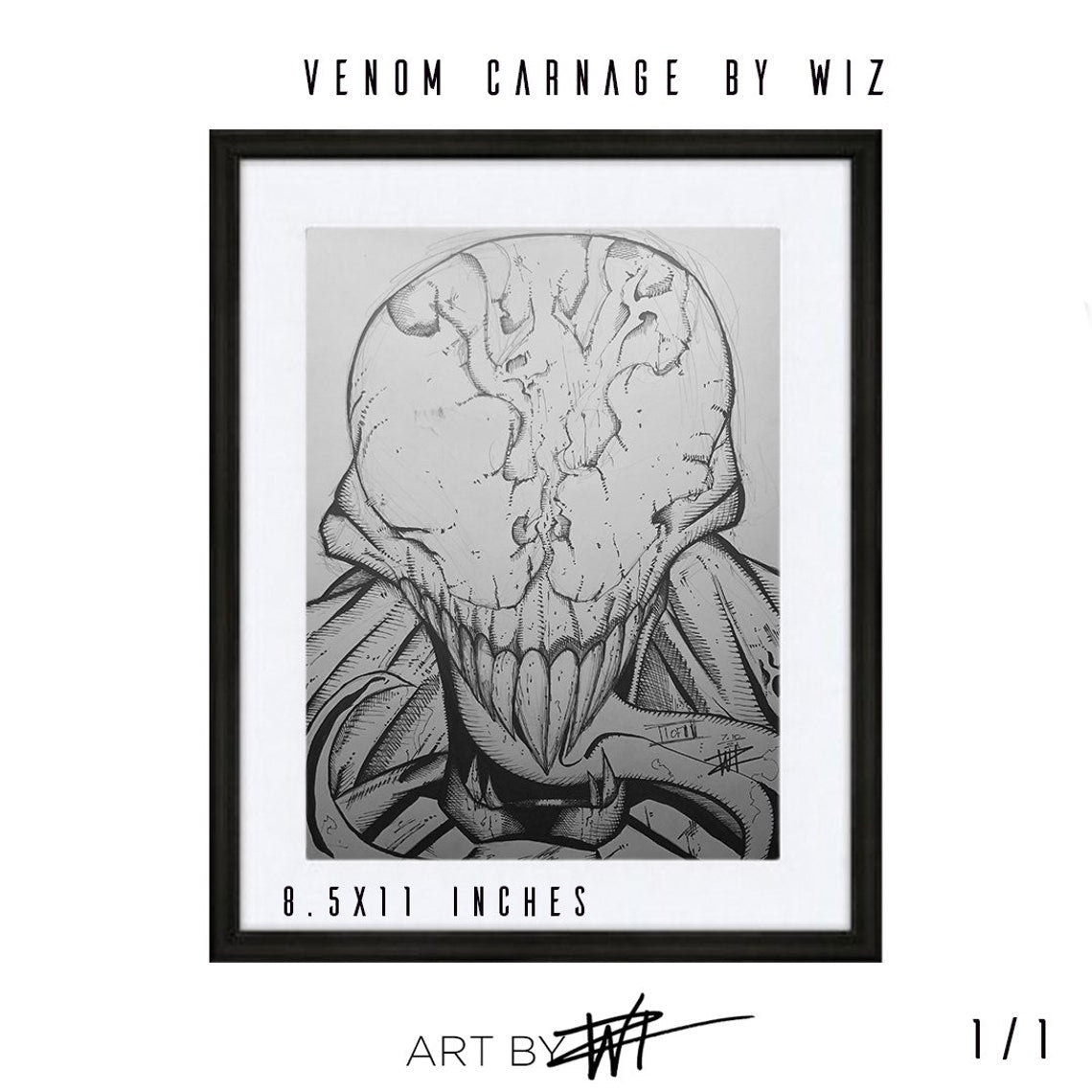 Carnage Venom Marvel Collectible Art by WIZ - Walter Ivan Zamora 