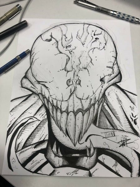 Carnage Venom Marvel Collectible Art by WIZ - Walter Ivan Zamora 